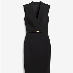 WHBM black sheath dress sz 14 NWT